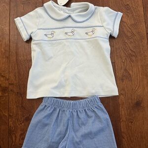 Lullaby Set Duck Embroidered outfit